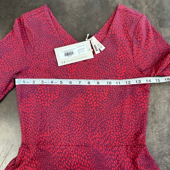 NWT Pact Organic Cotton Bland 3/4 Sleeve Modest Midi Length Party Dress - Picture 4 of 10